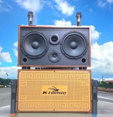 Loa xách tay di động Bluetooth Kiomic K36 Pro (2 Mic không dây + 1 dây sạc, công suất 250W)
