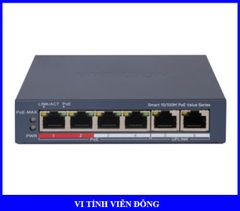 Switch PoE 4 cổng Hikvision DS-3E1106P-EI/M 4 10/100 Mbps PoE port, 2 10/100 Mbps RJ45 port (IME)