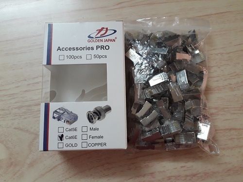 Đầu RJ45 Japan Cat 6E chống nhiễu