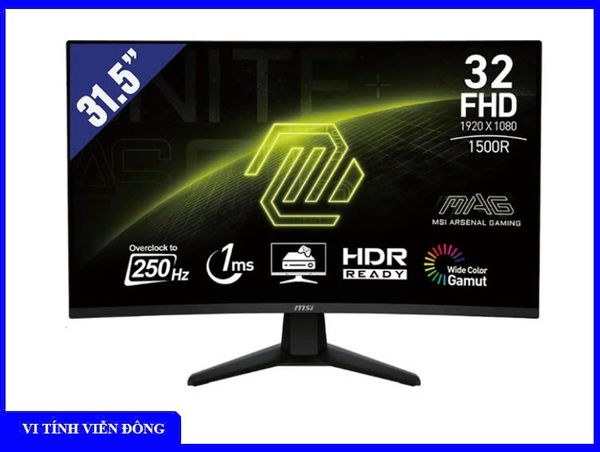 Màn hình LCD cong Gaming 32 inch MSI MAG 32C6X (31.5 inch,1920x1080/VA/250Hz/1ms) - (DisplayPort + 2 HDMI)