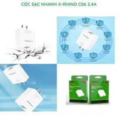 Cóc sạc nhanh C06 - 2 USB X-Rhino