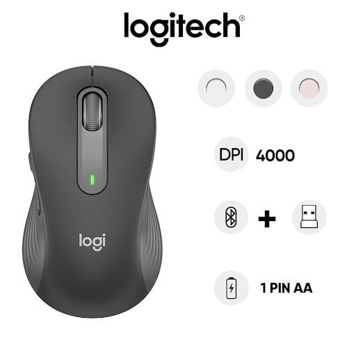 Chuột không dây Logitech M650L Size Lớn (Bluetooth + Wifi)