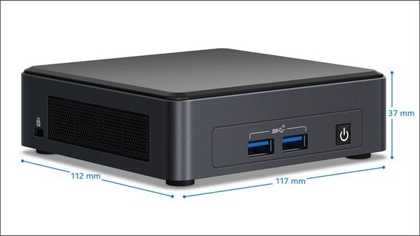 Máy tính cá nhân để bàn - Bộ Mini PC Kit INTEL NUC11TN (BNUC11TNKI50000): Gồm mạch chính, CPU Intel Core i5-1135G7 (4.20 GHz), Adaptor, miếng đỡ. Không có ổ cứng, RAM và màn hình.