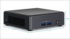 Máy tính cá nhân để bàn - Bộ Mini PC Kit INTEL NUC11TN (BNUC11TNKI50000): Gồm mạch chính, CPU Intel Core i5-1135G7 (4.20 GHz), Adaptor, miếng đỡ. Không có ổ cứng, RAM và màn hình.