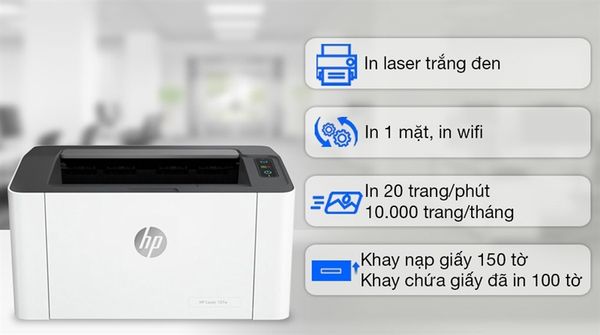 Máy in Laser đen trắng HP 107W
