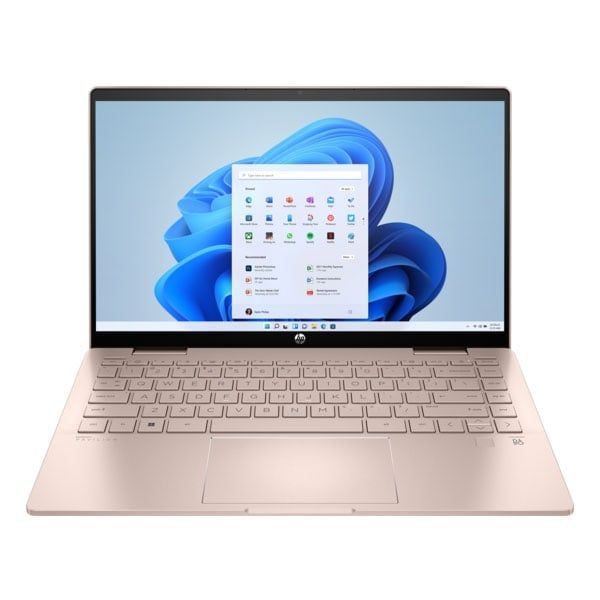 Máy tính xách tay HP Pavilion X36014-ek0132TU (7C0W4PA) (i7- 1255U; 16GD4; 512GSSD; 14.0FHDT; PEN; FP; WLax; BT5.2; 3C43; W11SL; VÀNG)