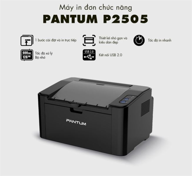 Máy in laser đơn chức năng Pantum P2505 (in đen trắng 1 mặt)