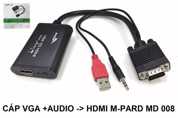 Cáp chuyển VGA --> HDMI+ USB + Audio M-Pard (MD-008)