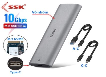 Box SSD M.2 NVME/BGFF/Sata HE C370 SSK