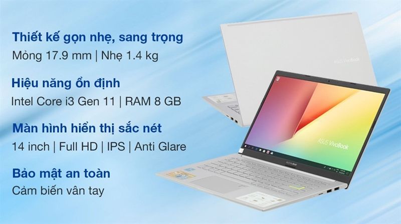 Máy tính xách tay Asus A415E i3-1115G4/8GB/512GBSSD/UMA/14