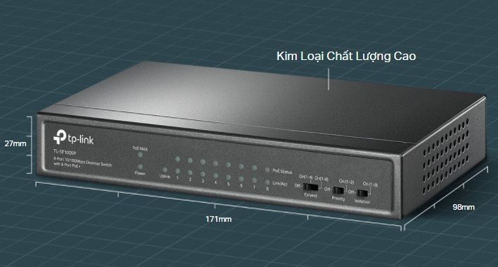 Switch PoE TP-Link TL-SF1009P (8Port POE)