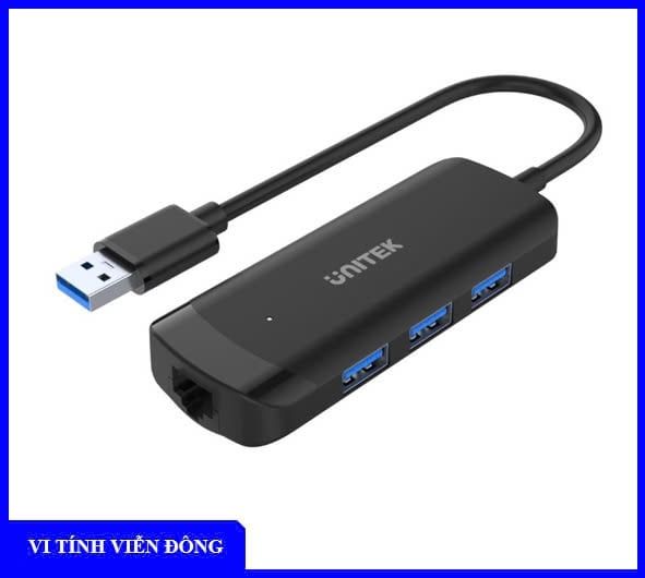 Hub USB Unitek 3 port 3.0 + Lan 1G H1111A (25cm)