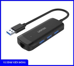 Hub USB Unitek 3 port 3.0 + Lan 1G H1111A (25cm)