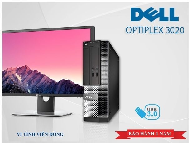 Máy bộ Dell Optiplex 3020 (CPU i5 4570/4590, Ram 8GB, SSD 256GB)