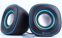 Loa vi tính 2.0 Kisonli V350 ( Jack 3.5mm và USB nguồn / Công suất: 3W x 2 loa)