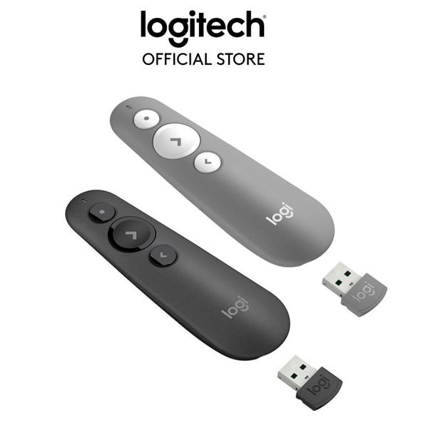 Bút Trình Chiếu Laser Logitech R500 / R500s Bluetooth (Xám / Đen)