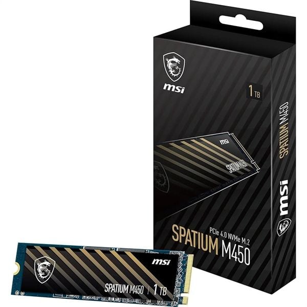 Ổ cứng SSD MSI SPATIUM M450 1TB M.2 2280 PCIe Gen4 x4 NVMe SPATIUM-M450-1T