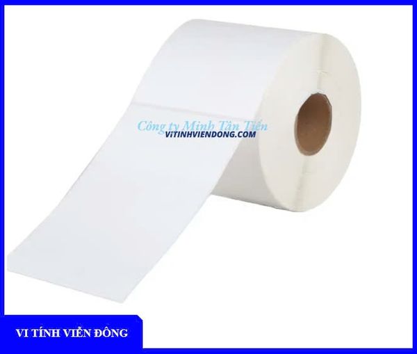 Decal cảm nhiệt trực tiếp không dùng mực (KT: 100 x 150mm, dài 50m, 350 nhãn)
