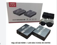 Hộp nối dài HDMI --> LAN 60M 4K Unitek V145A