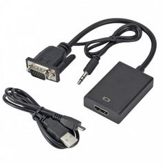 Cáp chuyển VGA -> HDMI + Audio DTech DT2012
