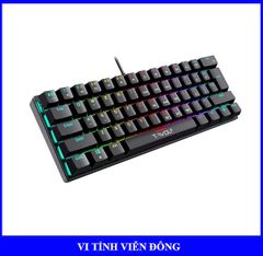 Bàn phím cơ mini T-Wolf T61 - Màu đen (61 phím, Blue Switch, Led, USB)