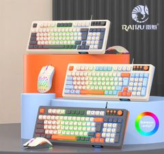 Combo bàn phím + chuột Gaming giả cơ có dây Raiku T98