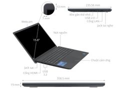 Máy tính xách tay Dell Vostro 15 3520 (Intel Core i3 - 1215U / Ram 8GB / SSD 512GB Solid State Drive / Intel Iris Xe Graphics / 15.6