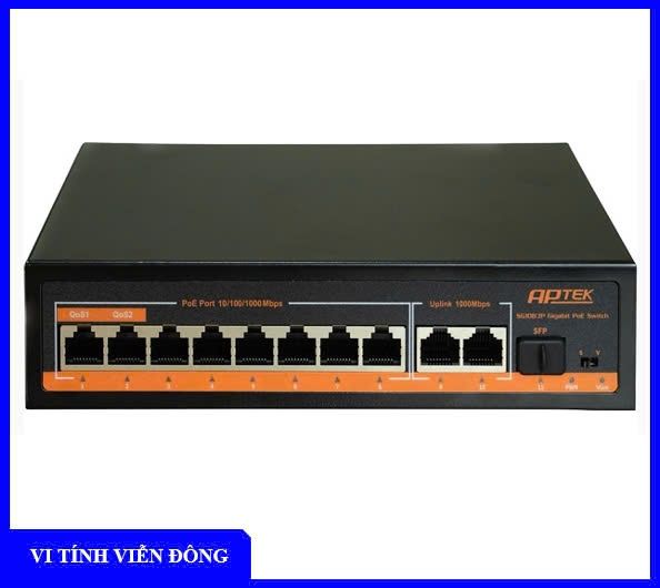 Switch Aptek 8-port PoE SG1083P (11 port/ 10/100/1000 Mbps/ Unmanaged/ SFP)
