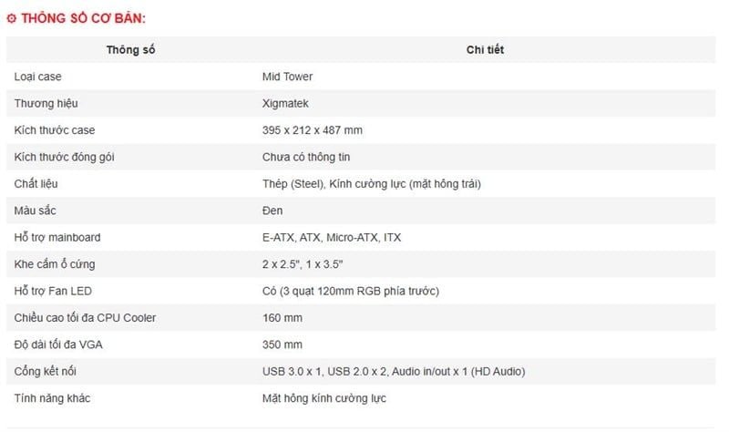 Case Xigmatek DUO X 3F ATX - Black (Kèm 3 Fan) chạy Dual Xeon