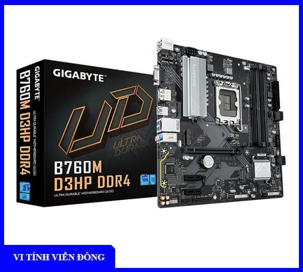 Mainboard GIGABYTE B760M D3HP DDR4 (LGA 1700, 4x DDR4, HDMI, Displayport, VGA, M.2 PCIe 4.0, m-ATX)