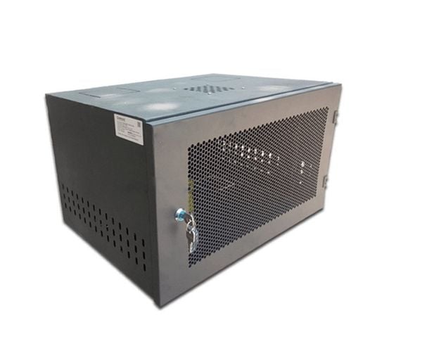 Tủ rack treo tường 6U D400 (màu đen) - Size H320xW550xD400