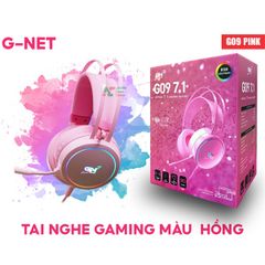 Tai nghe GNet G09 7.1 USB (Hồng)