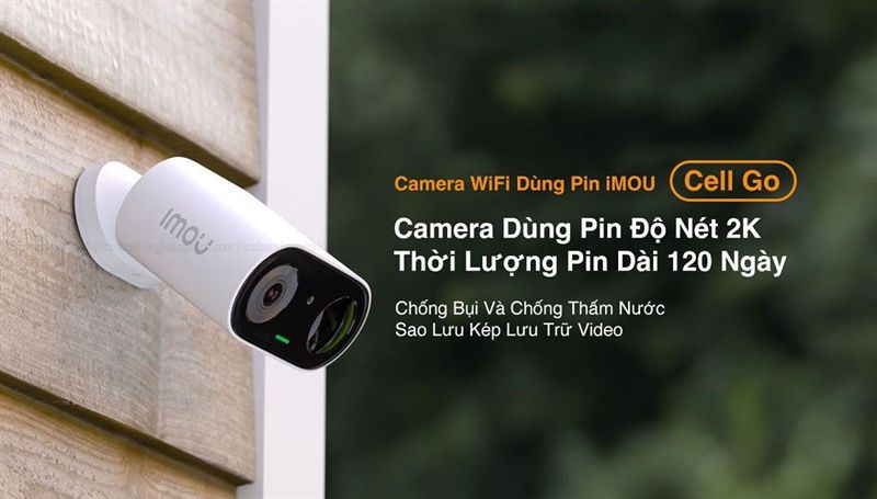 Camera IP IMOU IPC-B32P-V2 (IME) (Cell Go 3MP) ( Pin chờ đến 120 ngày, đàm thoại 2 chiều, báo động bằng còi hú)