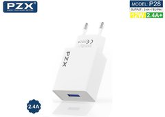 Cóc sạc 12W 5V - 2.4A USB White P28 PZX