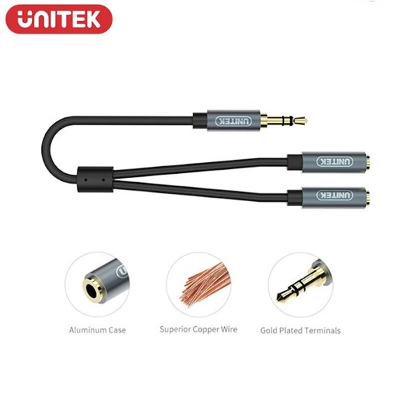 Cáp loa 1jack --> 2 jack 3.5 Unitek 956Abk