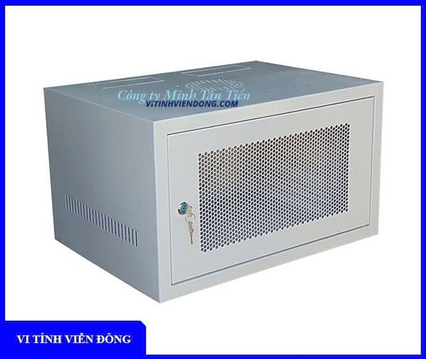Tủ rack treo tường 6U D400 ngoài trời (màu kem) - - Size H320xW550xD400