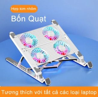 Giá đỡ Laptop 4 Fan nhôm