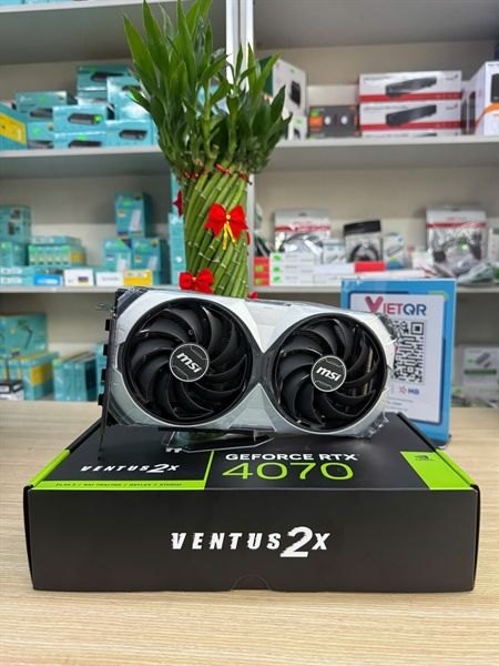 Card màn hình VGA MSI Geforce RTX4070 Ventus 2X OC 12GB GDDR6X 2 Fan