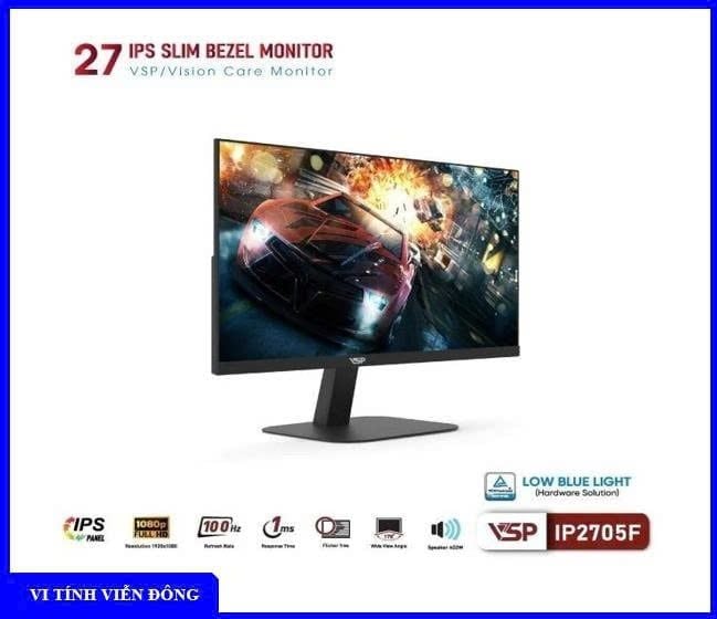 Màn hình LCD 27 inch VSP IP2705F ( 27 inch, Full HD, IPS, 100Hz, 1ms) - (HDMI + VGA)