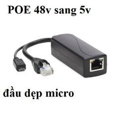Bộ tách tín hiệu POE Splitter tách POE 48v ra 5v (chân dẹt micro)