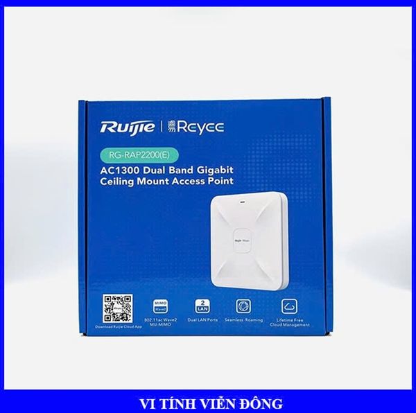 Bộ phát Wifi ốp trần hoặc gắn tường RUIJIE REYEE RG-RAP2200(E)