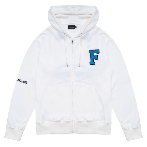  Hoodie Zip Fusionism | Trắng 