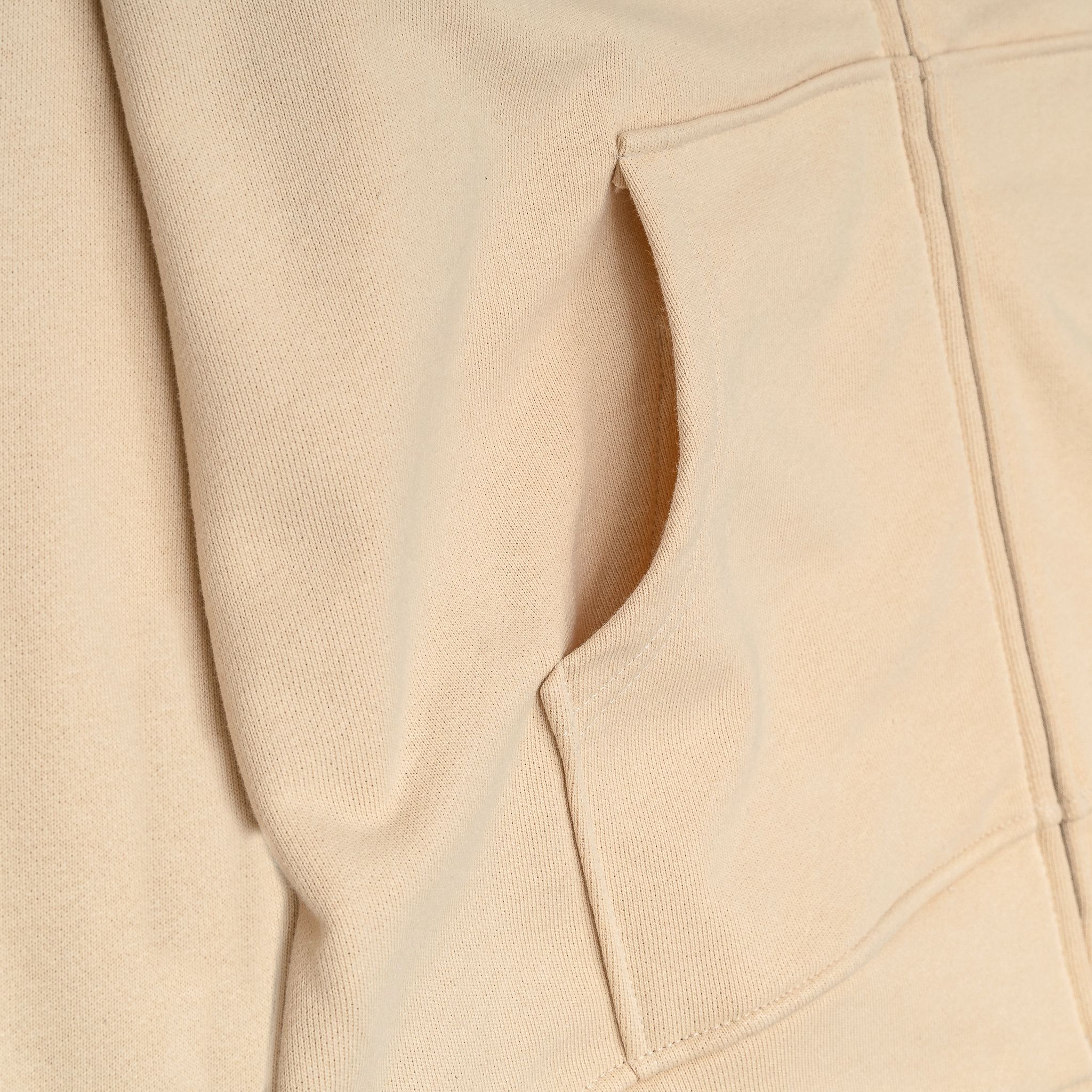 Hoodie Zip The White Space | Beige