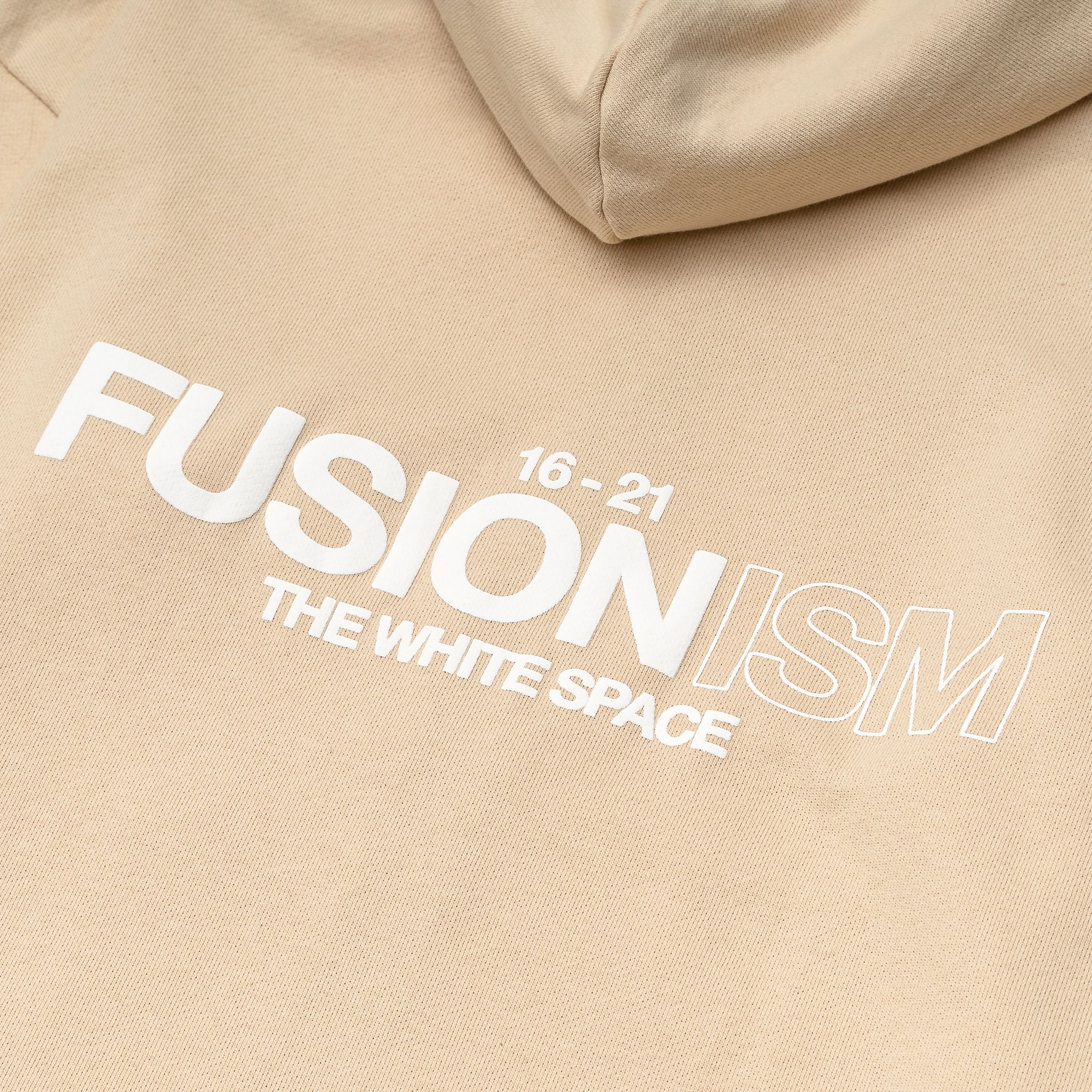 Hoodie Zip The White Space | Beige