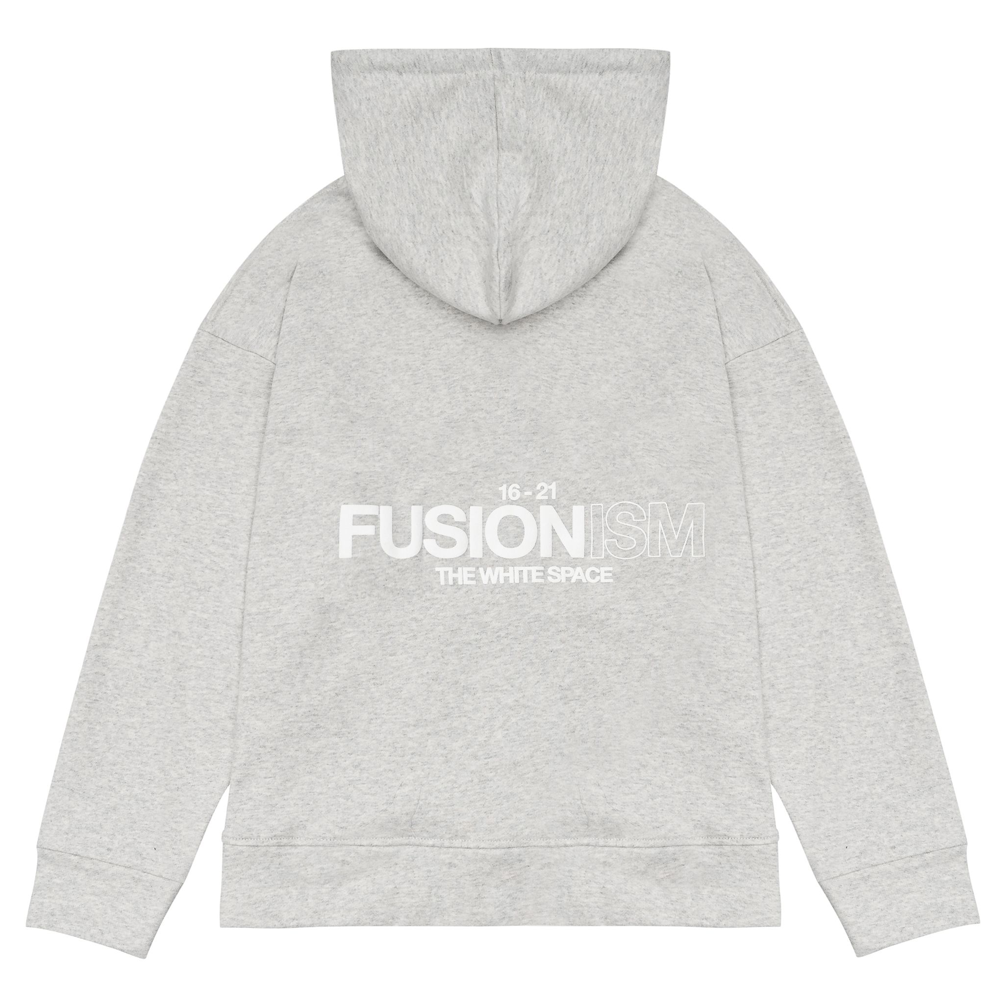 Hoodie Zip The White Space | Grey