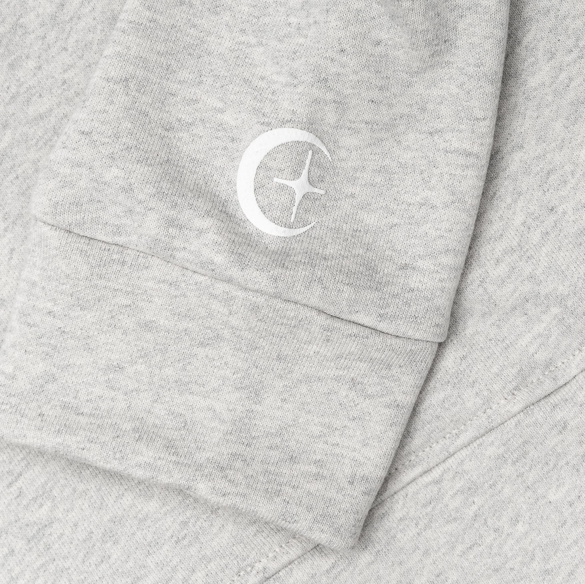 Hoodie Zip The White Space | Grey