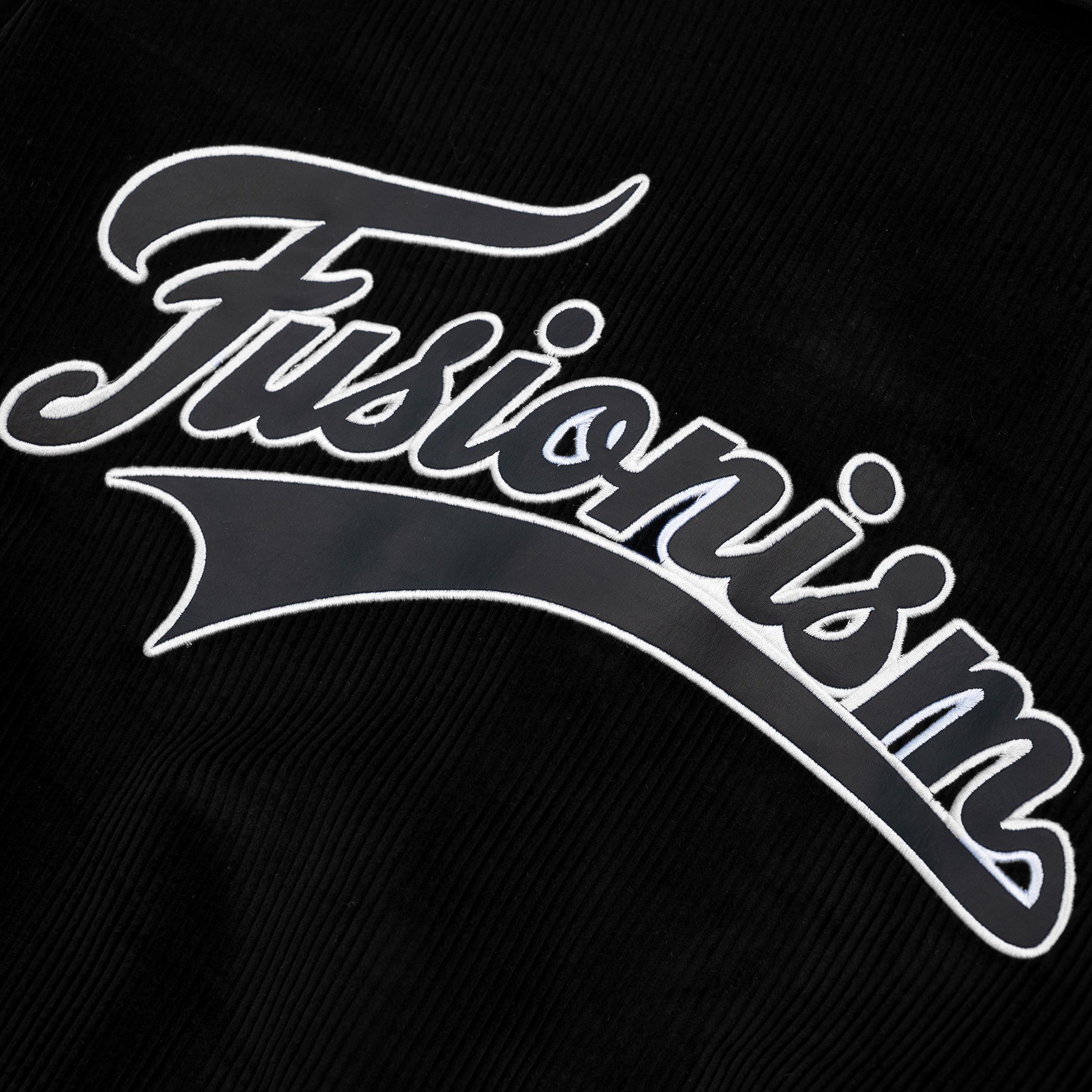 Jacket Corduroy Logo Basic Fusionism | Đen