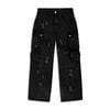  SWE RIPPED CARGO JEANS - BLACK 