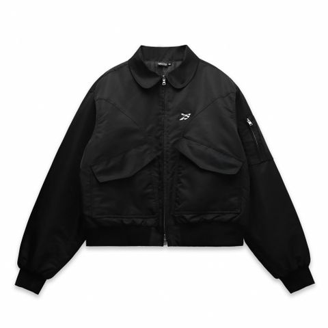  SWE BADGE BOMBER JACKET - BLACK 