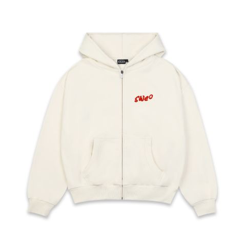  SWE SIGNATURE ZIP HOODIE - CREAM 